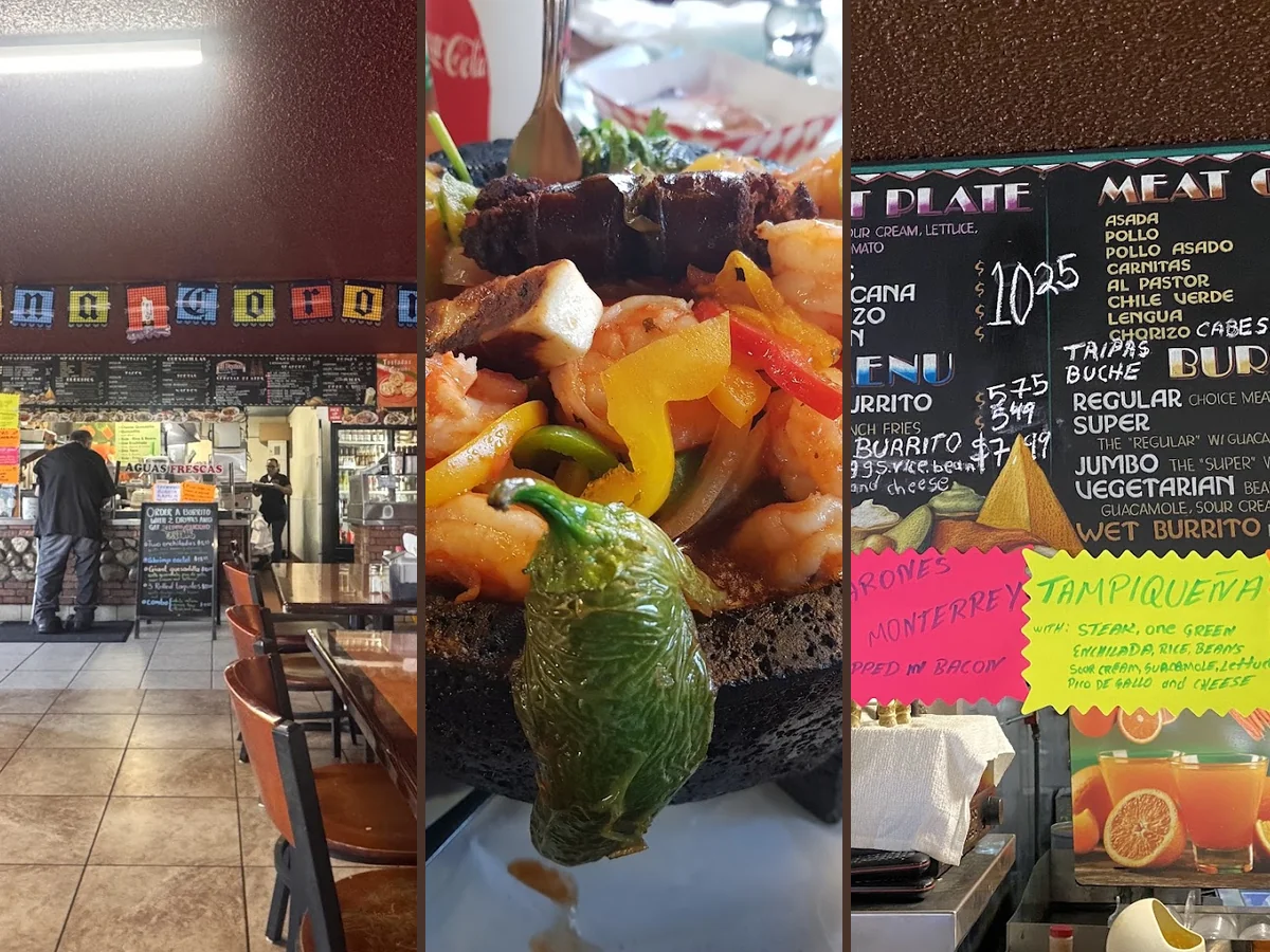 A table with chips, salsa, and fresh dishes.